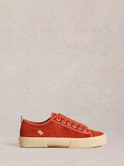 Orange - White Stuff Pippa Cord Lace Up Trainers - Bild 1 von 4