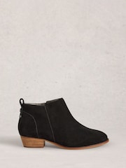 črna - White Stuff širok kroj Suede Ankle gležnjarji - Slika 1 iz 4
