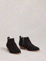 črna - White Stuff širok kroj Suede Ankle gležnjarji - Slika 2 iz 4