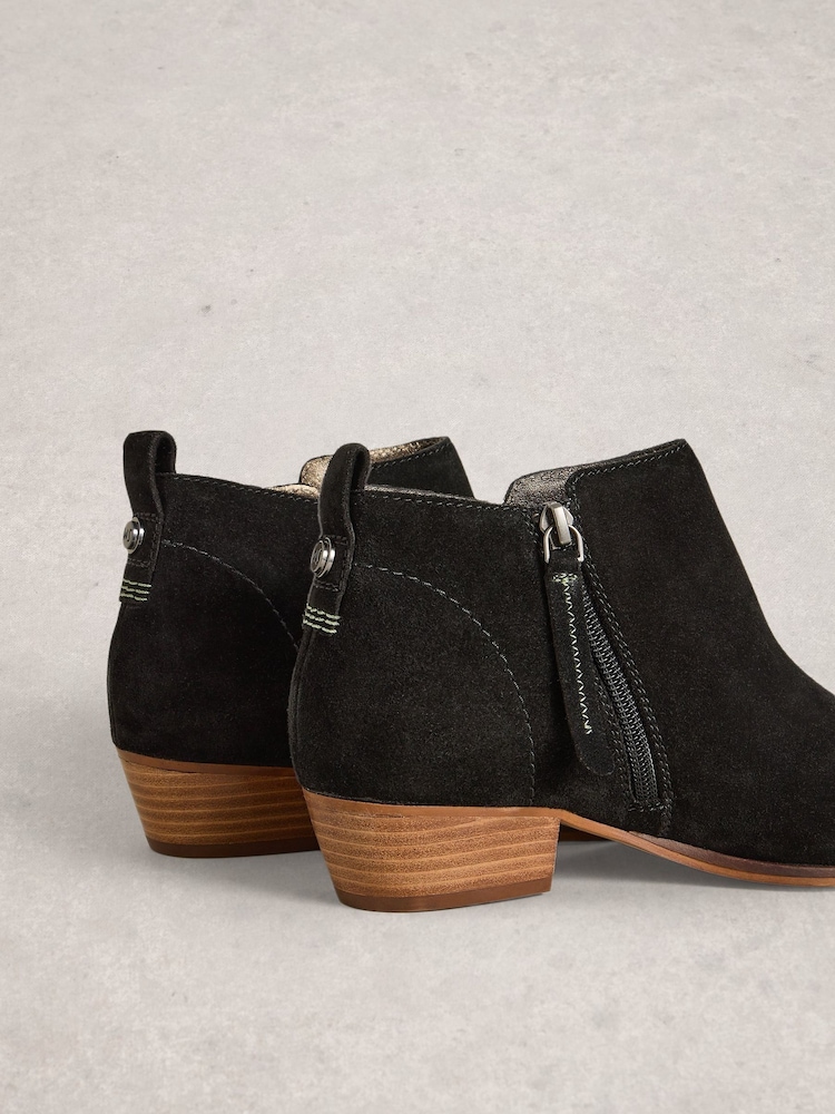 črna - White Stuff širok kroj Suede Ankle gležnjarji - Slika 4 iz 4