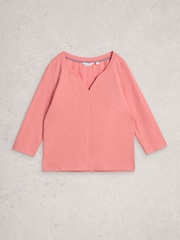 White Stuff Red Nelly 3/4 Sleeve T-Shirt - Image 5 of 6