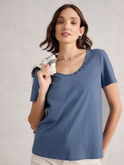 White Stuff Blue Nadia T-Shirt - Image 1 of 6
