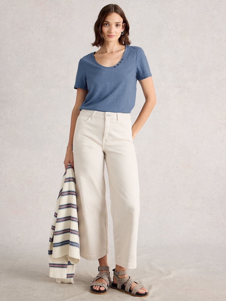 White Stuff Blue Nadia T-Shirt - Image 2 of 6