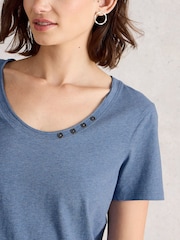 White Stuff Blue Nadia T-Shirt - Image 4 of 6