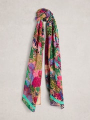 White Stuff Pink Sophie Printed Scarf - Image 1 of 3