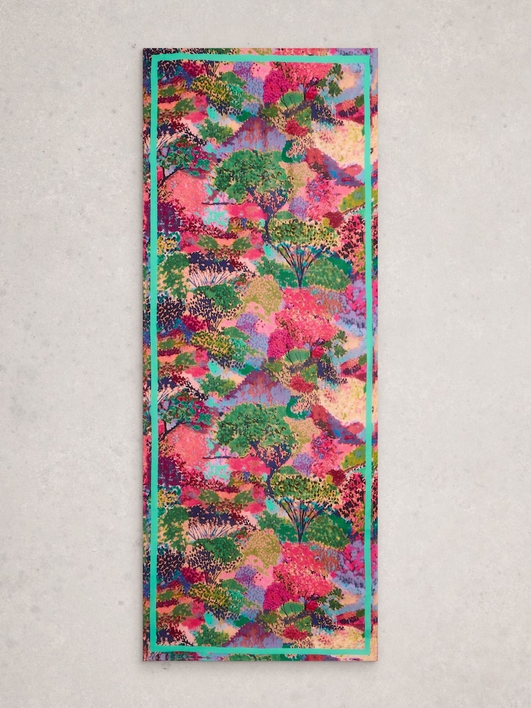 White Stuff Pink Sophie Printed Scarf - Image 2 of 3