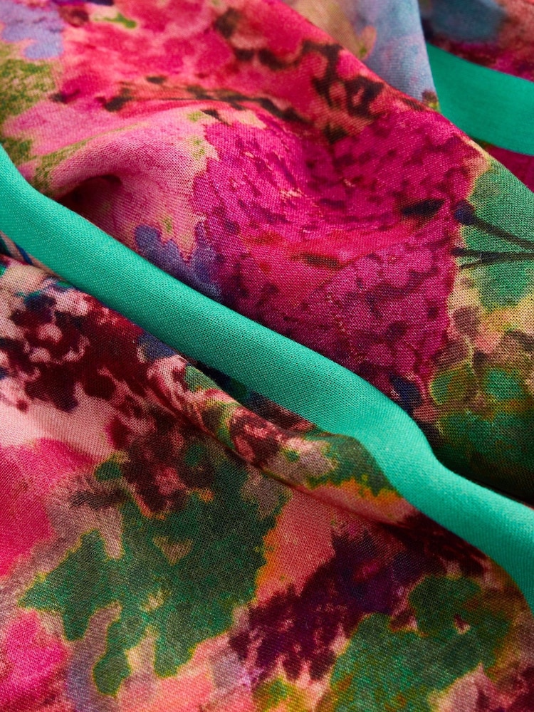 White Stuff Pink Sophie Printed Scarf - Image 3 of 3