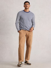 White Stuff Blue Accleton Long Sleeve T-Shirt - Image 1 of 6
