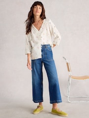 Blanco - White Stuff Rae Cotton Top - Imagen 2 de 6