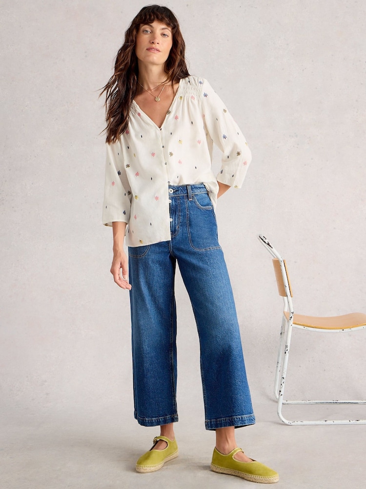 Blanco - White Stuff Rae Cotton Top - Imagen 2 de 6