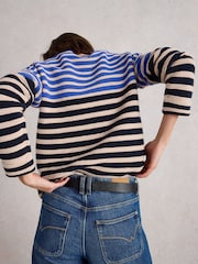 White Stuff Blue Jana Stripe Jumper - Image 2 of 6