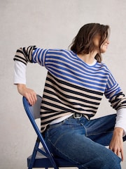 White Stuff Blue Jana Stripe Jumper - Image 4 of 6