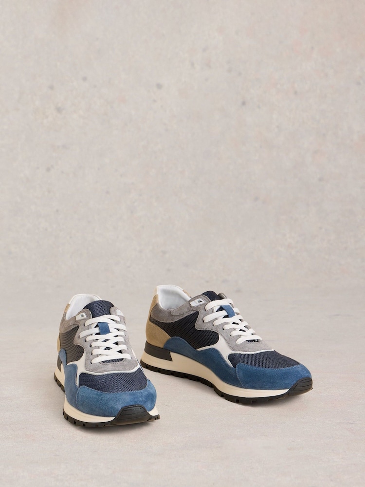 White Stuff Blue Ricky Retro Runner Trainers - Image 2 of 4 White Stuff Blue Ricky Retro Runner Trainers - Image 2 of 4