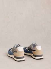 White Stuff Blue Ricky Retro Runner Trainers - Image 3 of 4