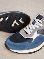 White Stuff Blue Ricky Retro Runner Trainers - Image 4 of 4