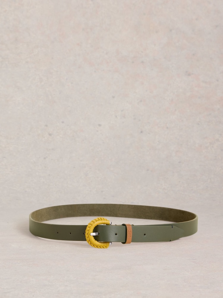 White Stuff Green Woven Buckle Belt - Image 1 of 3 White Stuff Green Woven Buckle Belt - Image 1 of 3