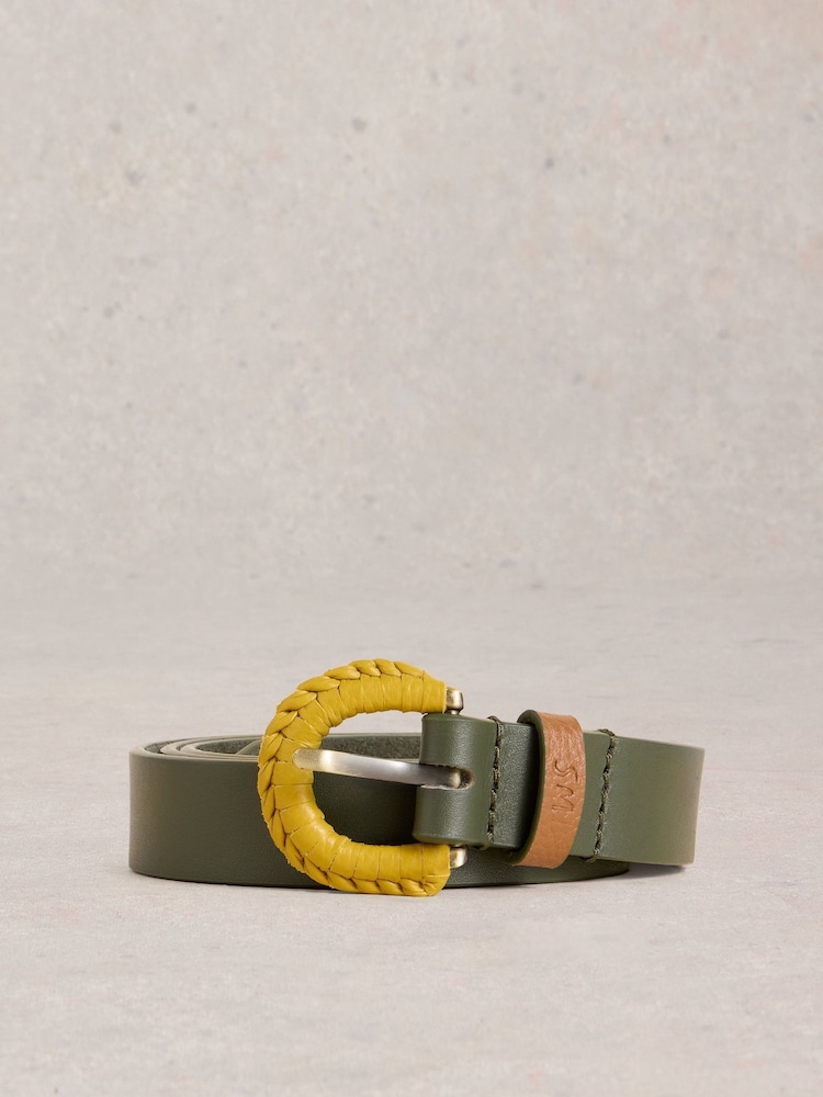 White Stuff Green Woven Buckle Belt - Image 2 of 3 White Stuff Green Woven Buckle Belt - Image 2 of 3