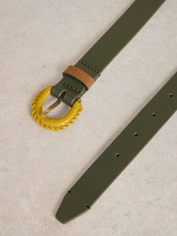 White Stuff Green Woven Buckle Belt - Image 3 of 3 White Stuff Green Woven Buckle Belt - Image 3 of 3