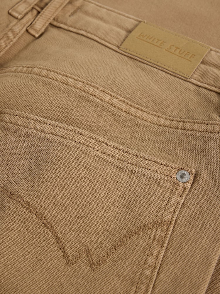 White Stuff Brown Tia Wide Leg Crop Jeans - Image 6 of 6