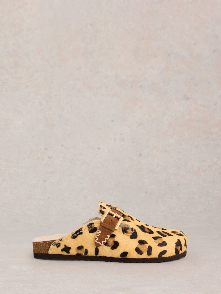 White Stuff Brown Myrtle Slip On Footbed Slippers - Image 1 of 5