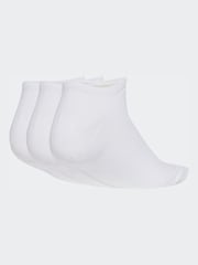 adidas White Linear No Show Socks 3 Pack - Image 2 of 4
