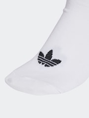 adidas White Linear No Show Socks 3 Pack - Image 3 of 4