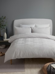 Serene Embossed Geo Textured Duvet Cover Set - Imagen 1 de 3