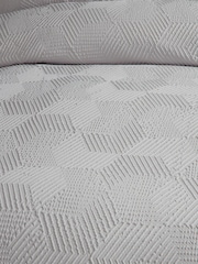Serene Embossed Geo Textured Duvet Cover Set - Imagen 3 de 3