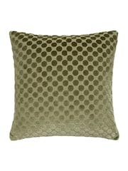 Soiree Green Velvet Spot Filled Cushion - Image 4 of 5