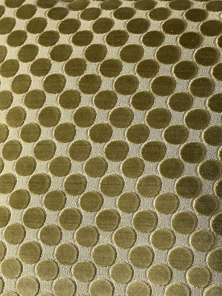 Soiree Green Velvet Spot Filled Cushion - Image 5 of 5