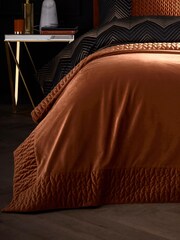 Laurence Llewelyn-Bowen Spice Siena Velvet Bedspread - Image 1 of 3