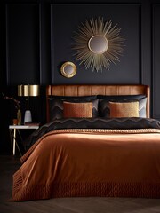 Laurence Llewelyn-Bowen Spice Siena Velvet Bedspread - Image 3 of 3