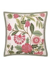 Appletree Green Aurelia Embroidered Filled Cushion - Image 2 of 3