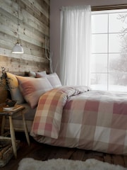Appletree Natural Ashford Check Brushed Duvet Cover Set - Image 1 of 4