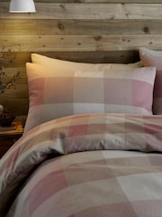 Appletree Natural Ashford Check Brushed Duvet Cover Set - Image 2 of 4