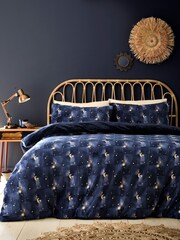 Fusion Navy Cosmic Star Sherpa Reverse Duvet Cover Set - Image 1 of 4