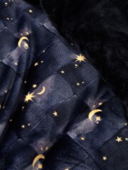 Fusion Navy Cosmic Star Sherpa Reverse Duvet Cover Set - Image 3 of 4