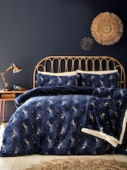 Fusion Navy Cosmic Star Sherpa Reverse Duvet Cover Set - Image 4 of 4