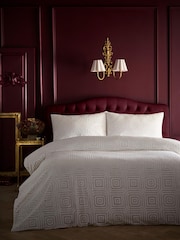 Laurence Llewelyn-Bowen Cream Emile Jacquard Duvet Cover Set - Image 1 of 4