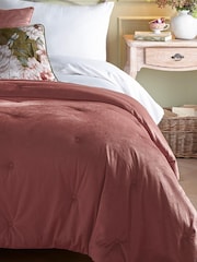 Appletree Pink Austell Velvet Bedspread - Image 2 of 3