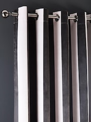 Laurence Llewelyn-Bowen Festivo Stripe Blackout Pair of Curtains Eyelet - Imagen 2 de 3