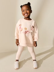 Pink Ballerinas Sweatshirt and Leggings Set (3mths-7yrs) - Image 1 of 9