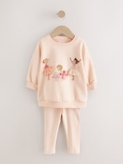Pink Ballerinas Sweatshirt and Leggings Set (3mths-7yrs) - Image 4 of 9