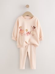 Pink Ballerinas Sweatshirt and Leggings Set (3mths-7yrs) - Image 5 of 9