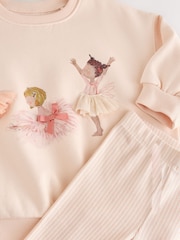 Pink Ballerinas Sweatshirt and Leggings Set (3mths-7yrs) - Image 8 of 9