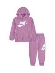 Nike Purple Magenta Little Kids Club Fleece Tracksuits Set - Image 1 of 2