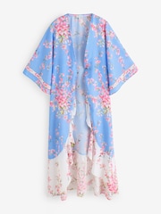 B by Ted Baker Viscose Blue Floral Cover-Up - Image 1 sur 5