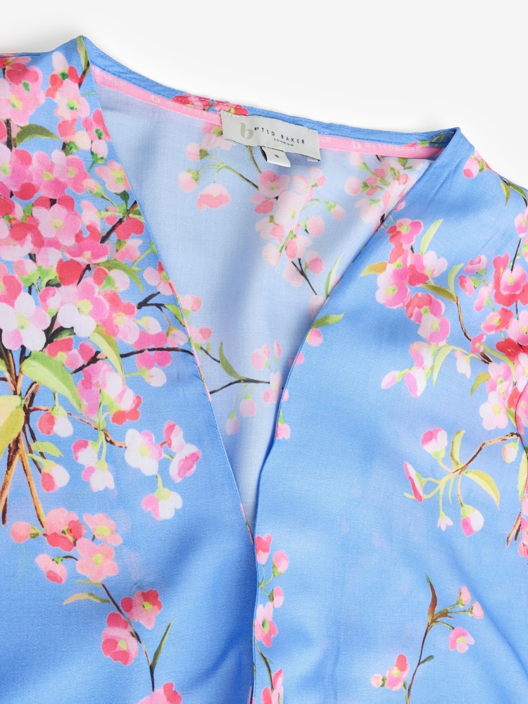 B by Ted Baker Viscose Blue Floral Cover-Up - Image 2 sur 5 B by Ted Baker Viscose Blue Floral Cover-Up - Image 2 sur 5