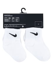 Nike White Infant Swoosh Ankle Socks 6 Pack - Image 10 of 12