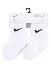 Nike White Infant Swoosh Ankle Socks 6 Pack - Image 11 of 12